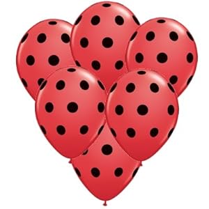 Ladybug Birthday Party Supplies on Bug Birthday Party  Ladybug Dots Balloons