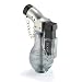 Unique Rare Clear Transparent Outdoor Windproof Cigar Cigarette Smoking Pipe Jet Torch Butane Lighter With Safety Cap & Flask Shape Bottle Design