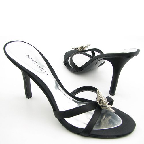 NINE WEST Darri Sandals Slides Black Womens