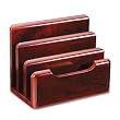 Rolodex : Wood Tones Desktop Sorter, Three Sections, Wood, Mahogany -:- Sold as 1 EA