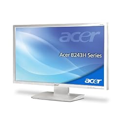Acer B243HLAOwmdr 61cm (24 Zoll) LED Backlight Monitor (VGA, DVI, 5ms Reaktionszeit) hellgrau