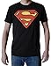 DC Comics Superman Classic Logo Men's Black T-Shirt XL