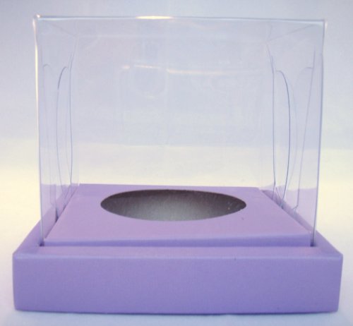 Individual Purple Clear Top Cupcake Boxes pack of 10