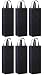 Reusable Gift Bag, Single Bottle Wine Tote , Black, 6 Pack Set