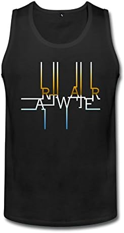 Water Mondrian Graphite Colours Men Black Vest Tshirt