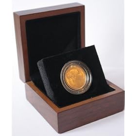 1885 Full Gold Sovereign - Luxury Walnut Presentation Case with Air Tight Coin Capsule