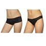 2 PACK: Womens Lace Bikini Hipster Briefs Underwear Panties / Knickers (Size: 7/L)