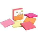Post-it Super Sticky Notes, Colors of the World Collection, 3 in x 3 in, Bangkok (654-5SSBGK)