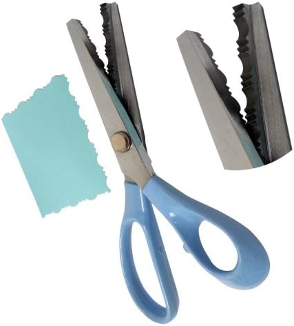 8" Crafter's Scallop Shears | Heavy Duty Chrome Plated Construction | Provides Precision Cutting For Clean Finish & Decorative Cuts on Paper & Fabrics