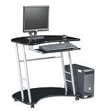 Office Star Kool Kolor Metal Computer Desk in Black