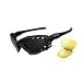 Oakley Men's Jawbone Iridium Sunglasses,Matte Black Frame/Black and Yellow Lens,one size