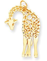10K Yellow Gold Giraffe Charm Jewelry FindingKing