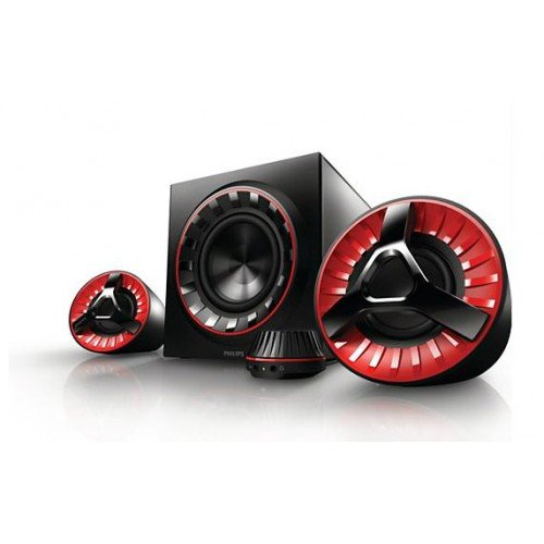 Enceintes multimedia 2.1 PHILIPSSPA7380ROUGE NOIR2.1