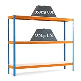 from BiGDUG 350kgs Heavy Duty Shelving 1500h x 1800w x 450mmd Model 350B