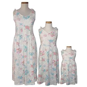 Mother Daughter and Baby Matching Under The Sea Summer Dress