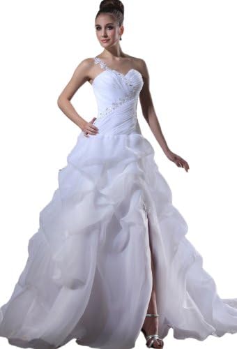 Crystal Dresses Organza Bead Applique Wedding Dresses