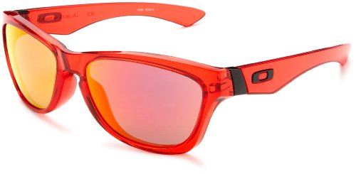 Oakley Men’s Jupiter O-Matter Iridium Sunglasses,Crystal Red Frame/Ruby Lens