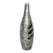 Handmade Decorative Terracotta Lantern Vase With Sleek Charcoal Sheen
