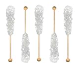 White Pure Cane Sugar Swizzle Stick - Rock Candy on Stick, 10 Count