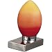 Trio Tischleuchte Touch me Nickel matt Glas orange gelb weiss H�he 21 cm