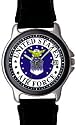 US Air Force Watch with Leather/Nylon Strap with White Dial
