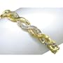 10kt Alternating Diamond and Gold Figure 8 Link Bracelet