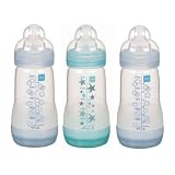 MAM 3 Pack Anti-Colic Bottle Boy, 8 Ounce, Colors May Vary