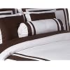 White and Chocolate Hotel Spa Collection Neckroll Bolster Pillow
