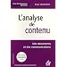 L'analyse de contenu : Des documents et des communications