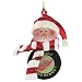 SC Sports Detroit Red Wings Striped Snowman Puck Ornament 2-pack