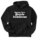 Sweatshirt Black  Kiss Me, I Am Bicycle Technician  Occupations