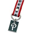 Dog Paw Print Letter P Pet Lover Charming KEYper Keychain