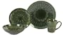 Gibson Terena Bloom 16-Piece Dinnerware Set, Green/Blue