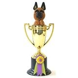 German Shepherd Dog (Tan and Black) Trophy Dog Figurine