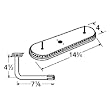 Oval Single Stainless Steel Burner L-Shaped Venturi