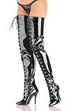 Pleaser Women's Seduce 4026 33" Crotch Boot,Black,12 M