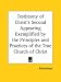Book Testimony of Christ's Second Appearing Exemplified by the Principles and Practices of the True Church of Christ
