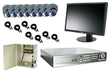 8 channel 120 FPS H.264 System and Outdoor Vandal-Resistant Cameras Complete DVR Package with 19 inch LCD Monitor