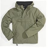 Herren Windbreaker Outdoor Hoodie mit Fleece - Regenjacke,Windjacke - oliv - #1209#