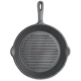 Kitchen Craft Clearview Grill Pan, Cast Iron 24cm