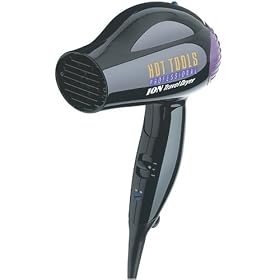 Buy Hot Tools Professional 1039 1875 Watt Direct Ion FastDry Travel Anti-Static Hair Dryer by Hot Tools