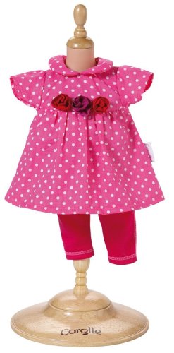 Corolle Doll Fashions 14-Inch Pink Polka Dot Dress Set