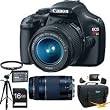 Canon EOS Rebel T3 SLR Digital Camera w/ 18-55mm & 75-300mm Full Photo Experience kit