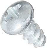 Steel Thread Rolling Screw for Plastic, Zinc Plated, Pan Head, Phillips Drive, #4-20 Thread Size, 1/4" Length (Pack of 100)