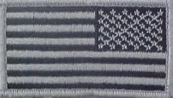 Reverse American Flag Patch Foliage Green with Velcro&reg; or equivalent