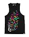 INTO THE AM Rising Imagination Graphic Tank Tops for Men - Premium Summer Sleeveless Beach Fashion Men's Tank Tops (Black, Medium)