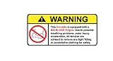 Corvette Big Block V8 No Bra, Warning decal, sticker