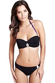 Autograph Diamanté Trim Underwired Bikini Top