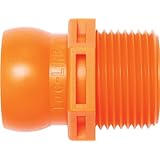 Loc-Line Coolant Hose Component, Acetal Copolymer, Connector, 3/4" NPT, 3/4" Hose ID (Pack of 4)