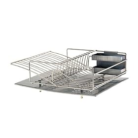 discount Zojila 'Rohan' Dish Rack Drainer  Utensil holder and Drain board, Stainless Steel Self Draining for sale